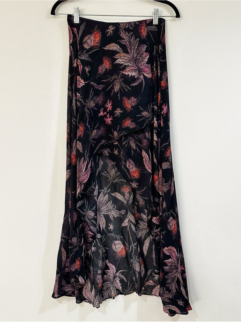 All Saints Slvina Harris Floral Woven Maxi Skirt Size 2 - Picture 6 of 14